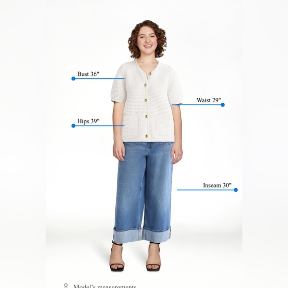 NWT Free Assembly Women's and Women's Plus Crochet Cardigan Sweater, Lightweight - Picture 11 of 11